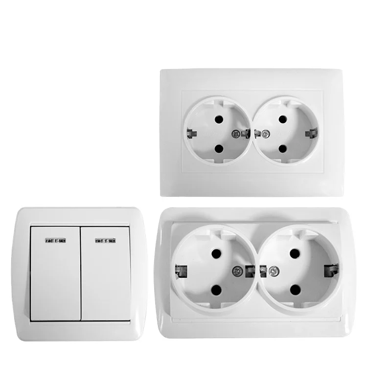 ISO Certificated Home EU Standard 2 Pin Schuko Wall Socket USB Outlet