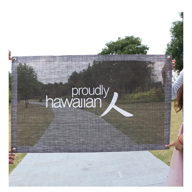 Outdoor  Wind-resistant Roadside Building PVC Vinyl Mesh Banner