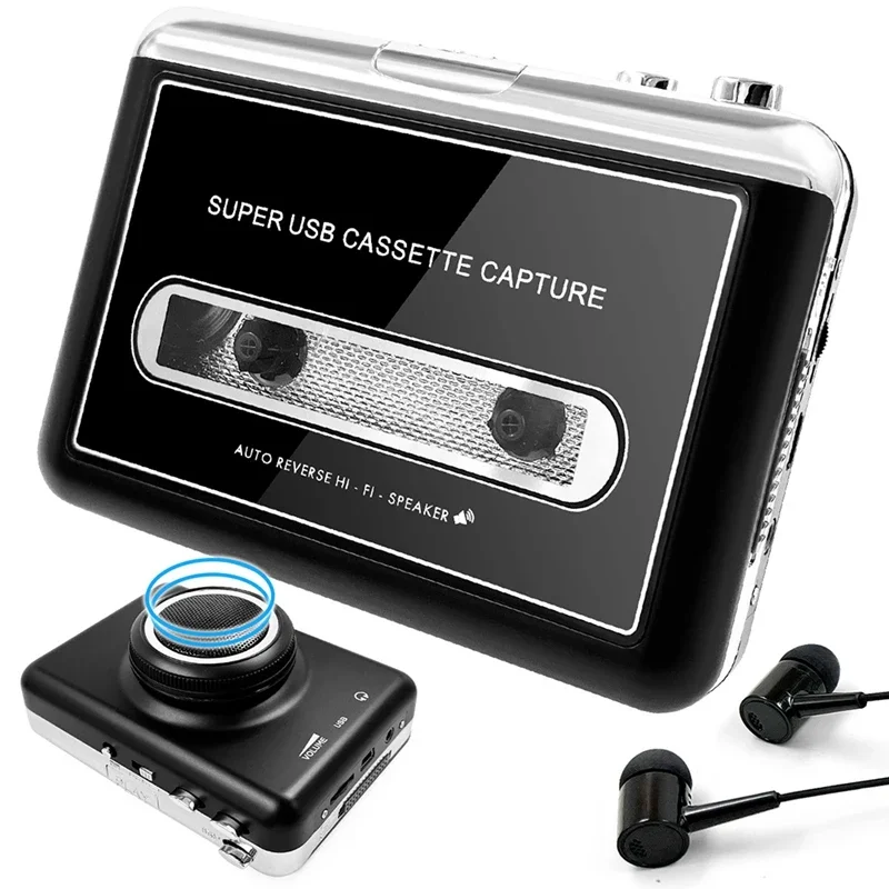 Cassette Player Walkman Cassette Player Portable Speaker Multiple Power Supply Methods Digitizes Cassette Music to MP3 Function