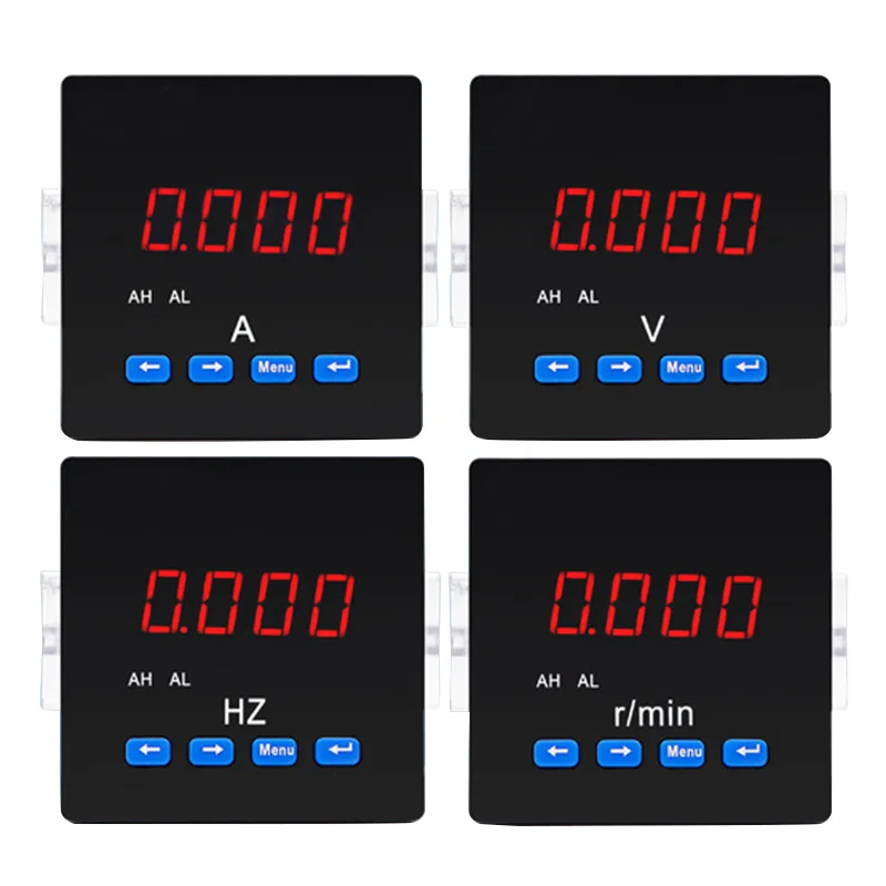 Однофазный амперметр вольтметр Тахометр измеритель частоты AC DC Цифровой дисплей инструмент светодиодный цифровая панель