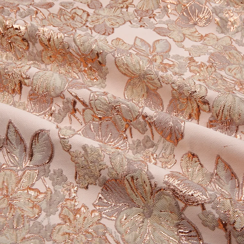 TMJ1368 фабричная прямая модная новая тканая жаккардовая полиэфирная ткань с большими цветами для платья