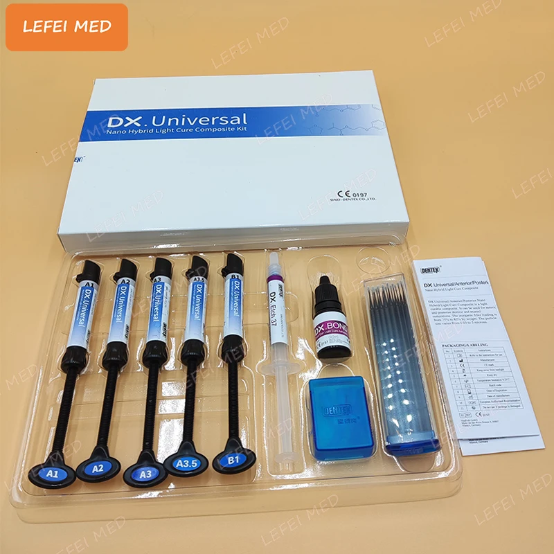 DQ-800 Factory micro hybrid composite five syringe composite kit  dental orthodontic adhesive dentex composite kit