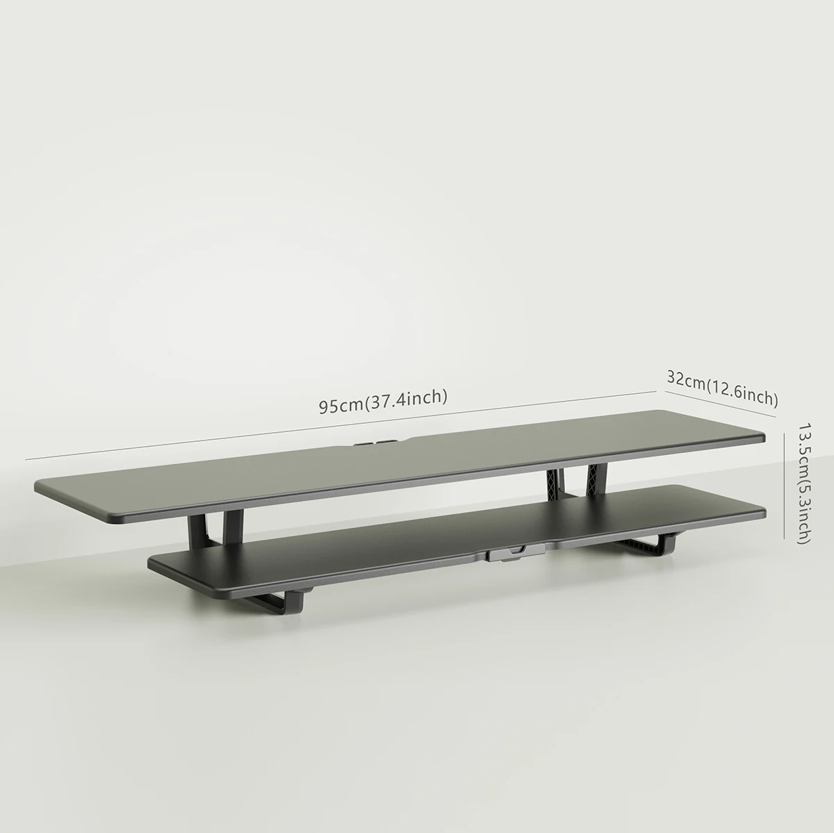 Hot selling Desk Organizer Double layer gaming monitor stand USB and RGB light  for Home Office Living Room or School study