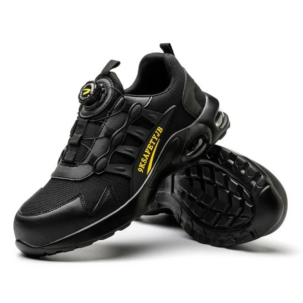 Sunland New Arrival Sports Shoes Men Shoes Casual Safety Shoes Composite White Sneakers For Men With Push Button Adjustment