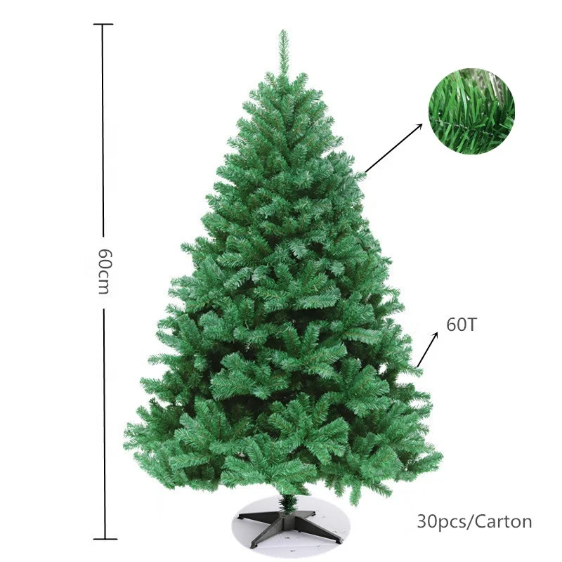 60cm/60T Christmas Tree 2022 Hot Selling Christmas Decoration PVC Artificial Christmas Tree