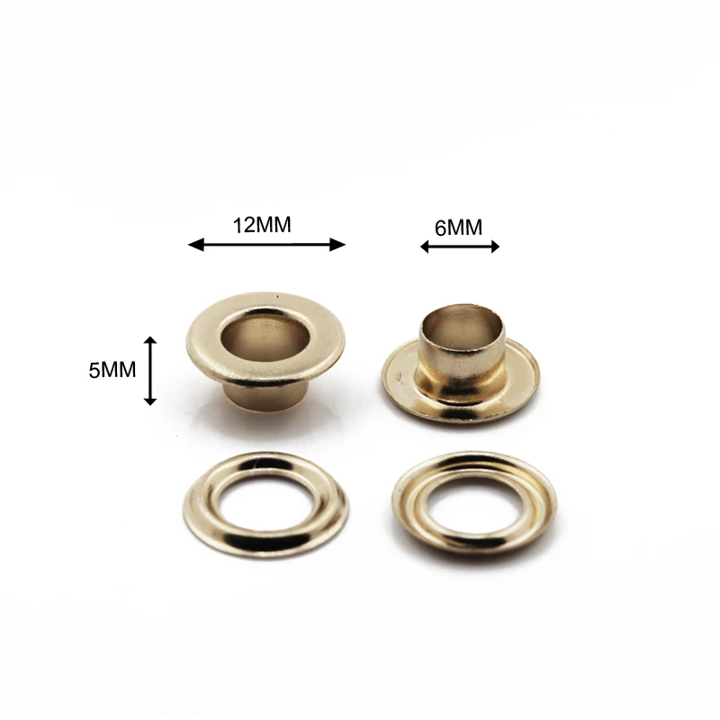 Eyelet factory 5mm tube inner sizes silver color brass copper eyelets for leather shoes clothing