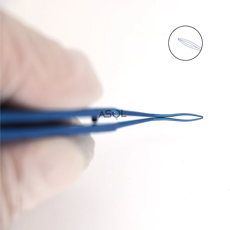 Hot selling medical ophthalmic lens implantation forceps intraocular lens tweezers 115mm