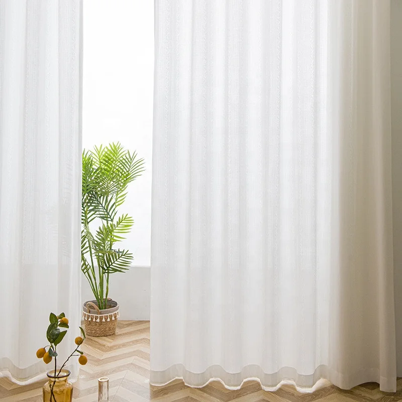 Japanese-style German Gauze Light-transmitting Non-person Gauze Balcony Gauze Thickening Knit Lace Curtains And Window Screen