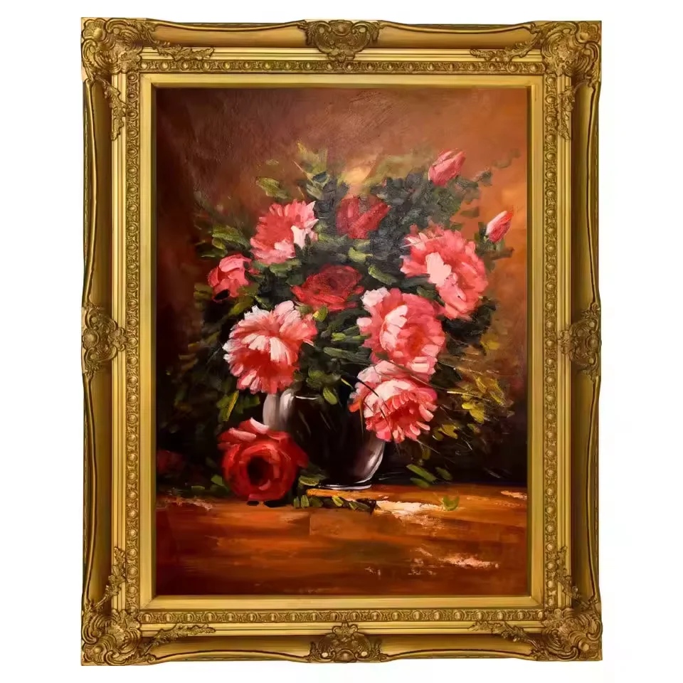 Design Wall Art For Office Flower Oil Paintings with 100% Cotton Painting Canvas