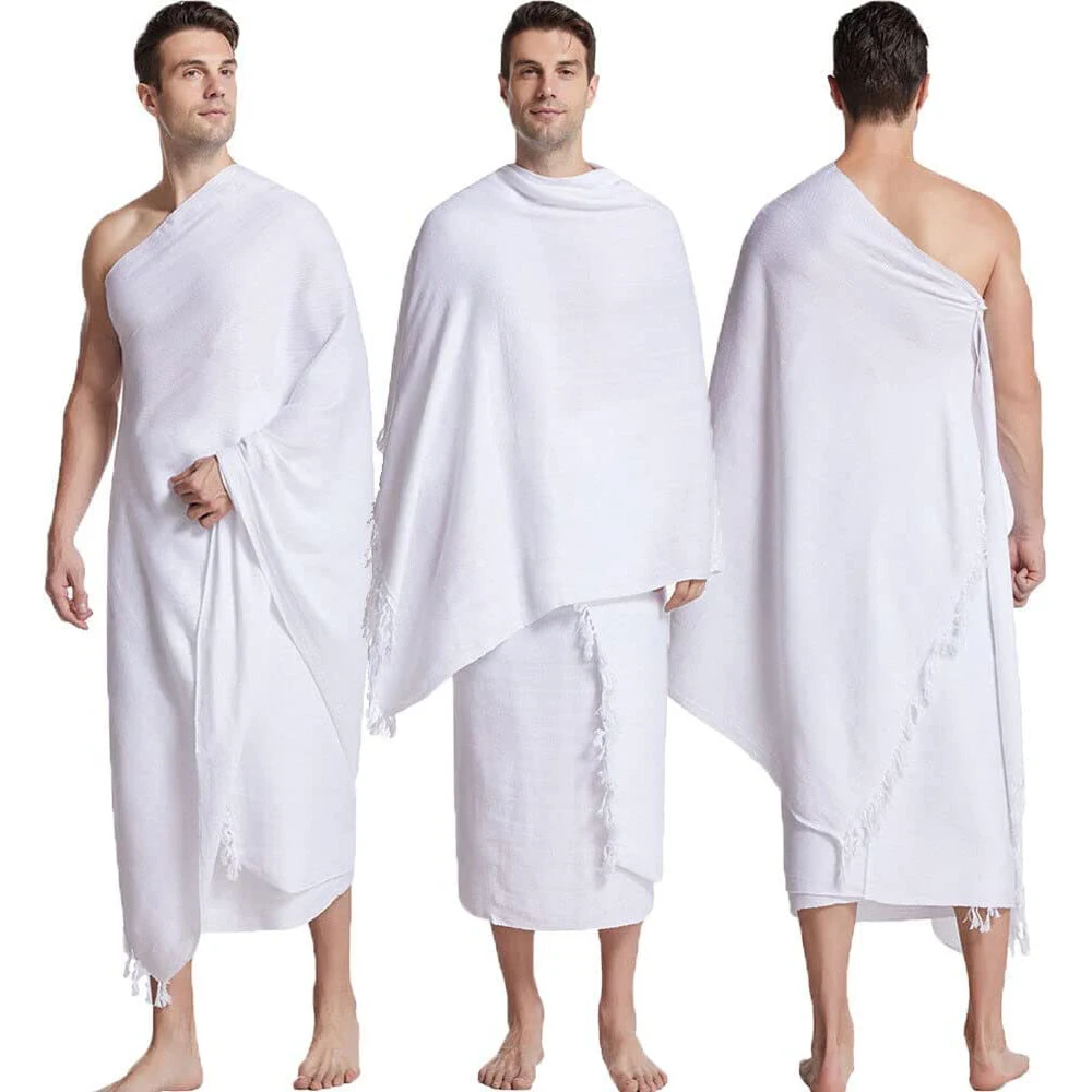 Factory direct Hot Selling High Quality Ehram ihram hajj and umrah set cotton abayas