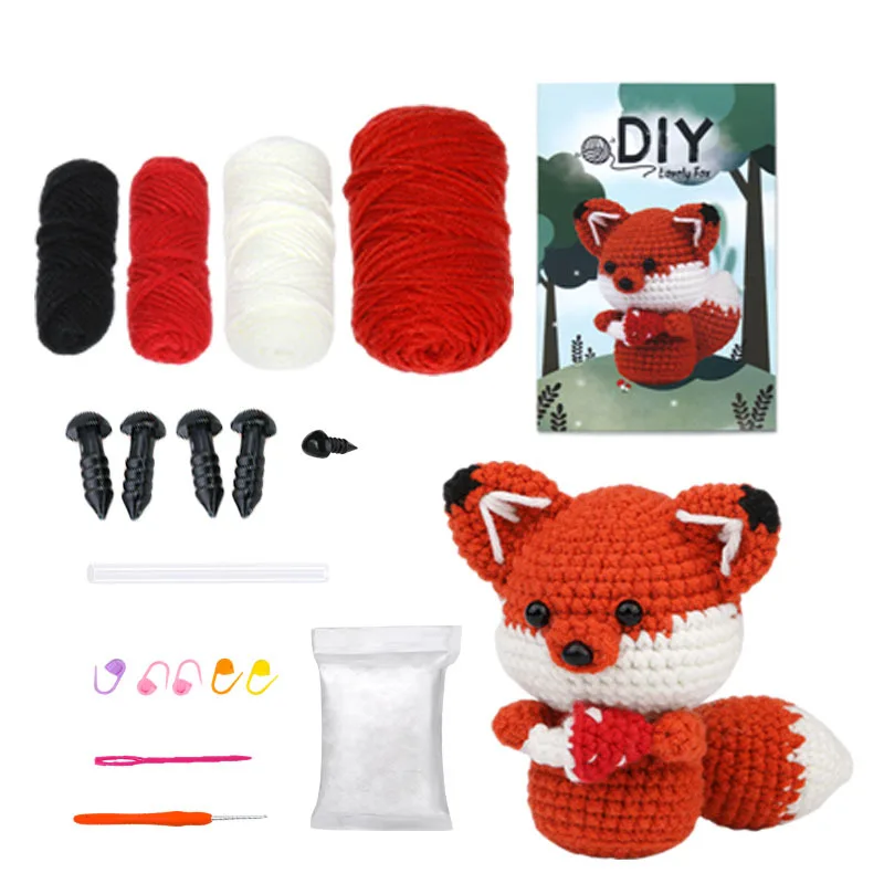 Hot Selling DIY Knitting Supplies 4 Pack kit crochet set for beginners Adults And Kids knitting kit Manufacture crochet kit