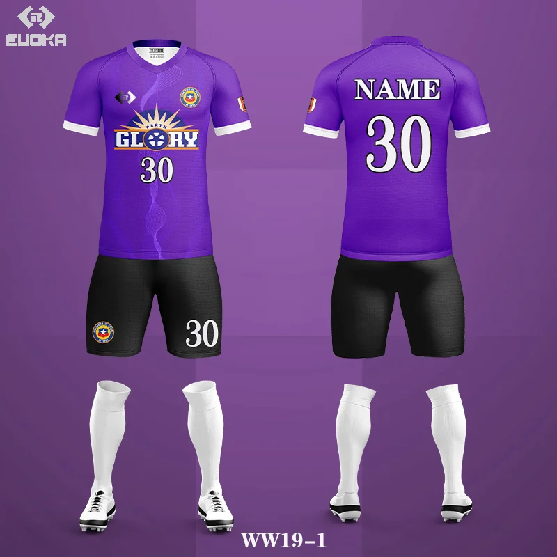 Digital printing maillot de football Unique Design custom football jersey With private label