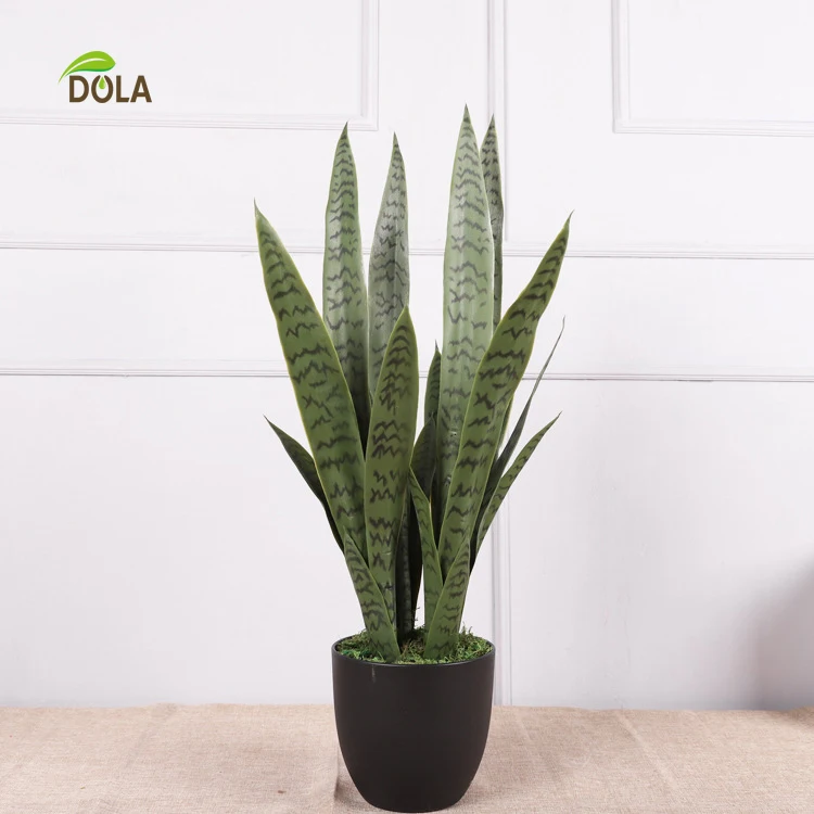 DOLA Plastic Artificial Bonsai Snake Plant Sansevieria Agave Artificial Ornamental Plant Artificial Snake Plant