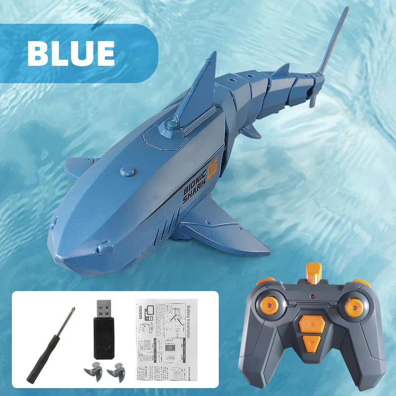 Wholesale Other Outdoor Toy for Kids 2.4g Radio Control Toy Boat Waterproof Simulation Swimming Rechargeable Electric RC Shark