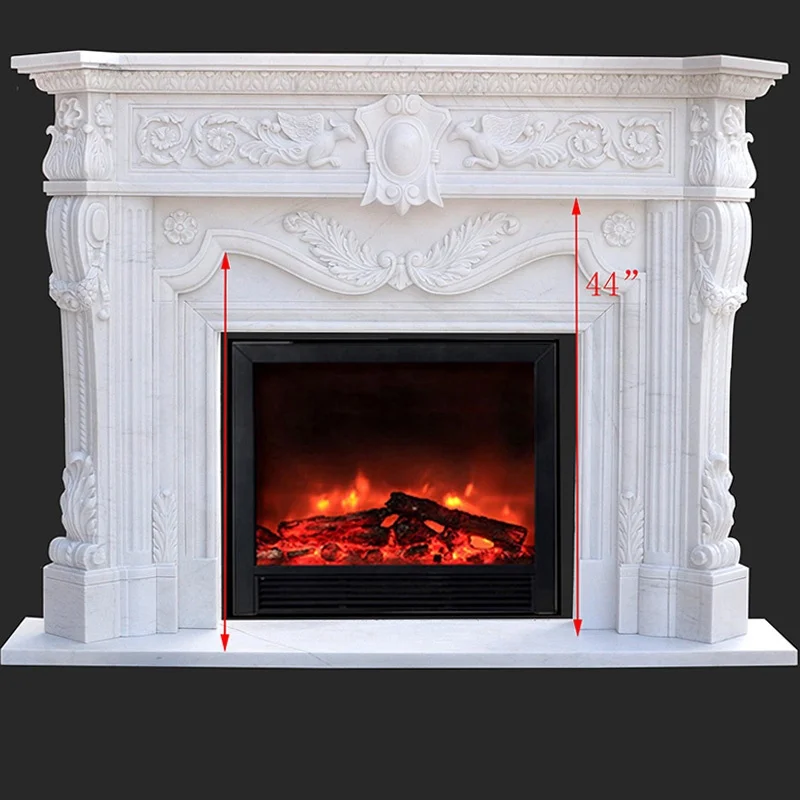 Причудливый Крытый декоративный отдельно стоящий камин из натурального камня мантия