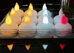 Free sample Waterproof Flameless Floating Led Electronic Candle Lamp Water Floating  Tea Light Candle