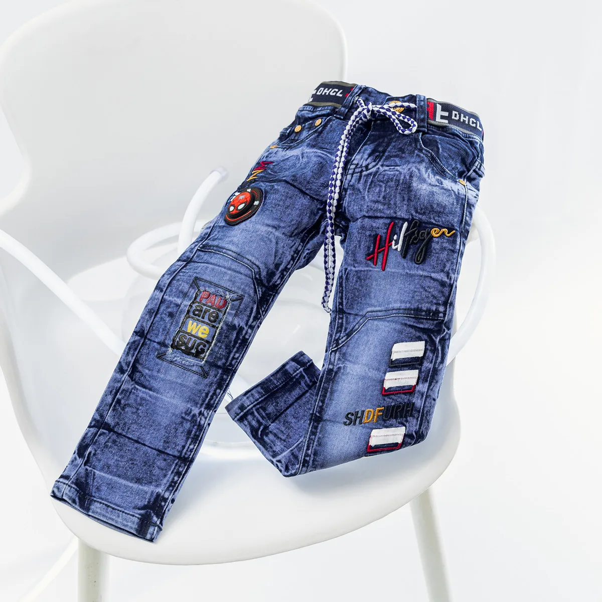 4-13 Years Children Fashion Clothes Classic Denim Clothing Long Trousers Baby Boy Casual Bowboy Kids Boys Jeans Pants
