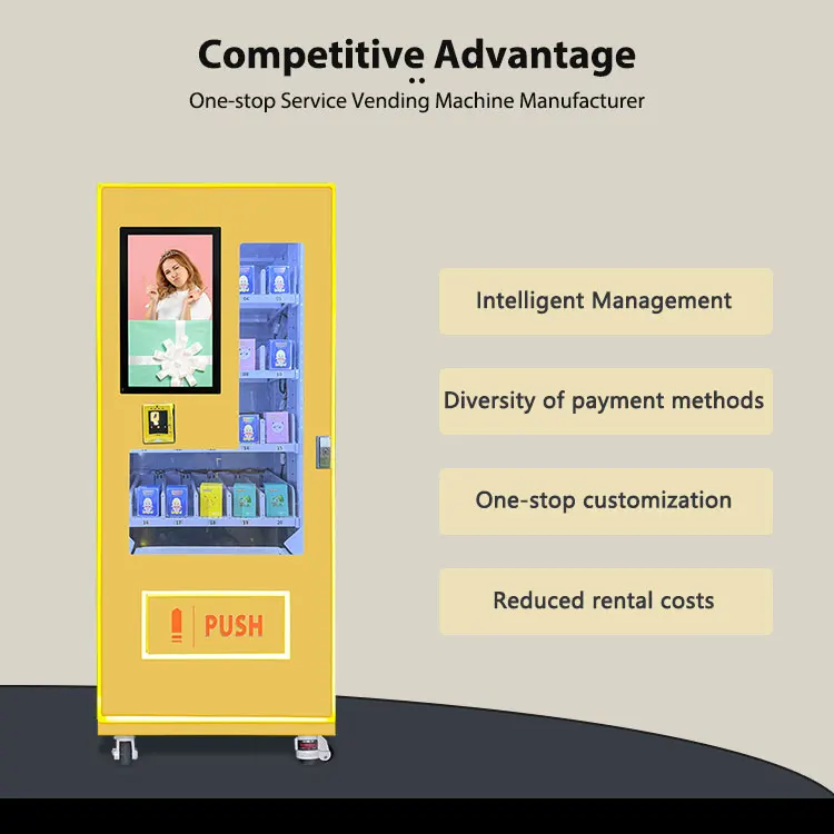 high recommend canned drink vending machines small vending machine 21.5 inches touch shopping vending machine with pusher lane