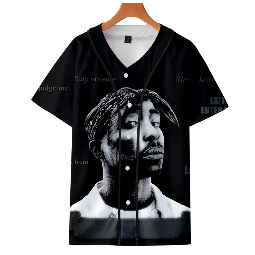 Men Women 3D Print   V-Neck Baseball shirt Hip Hop Swag  Streetwear Design Baseball Jersey
