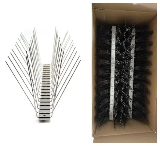 Anti Pest Control Deterrent 100cm Fabricated Length Stainless Steel Base and Pins Anti Bird Pigeon Spike