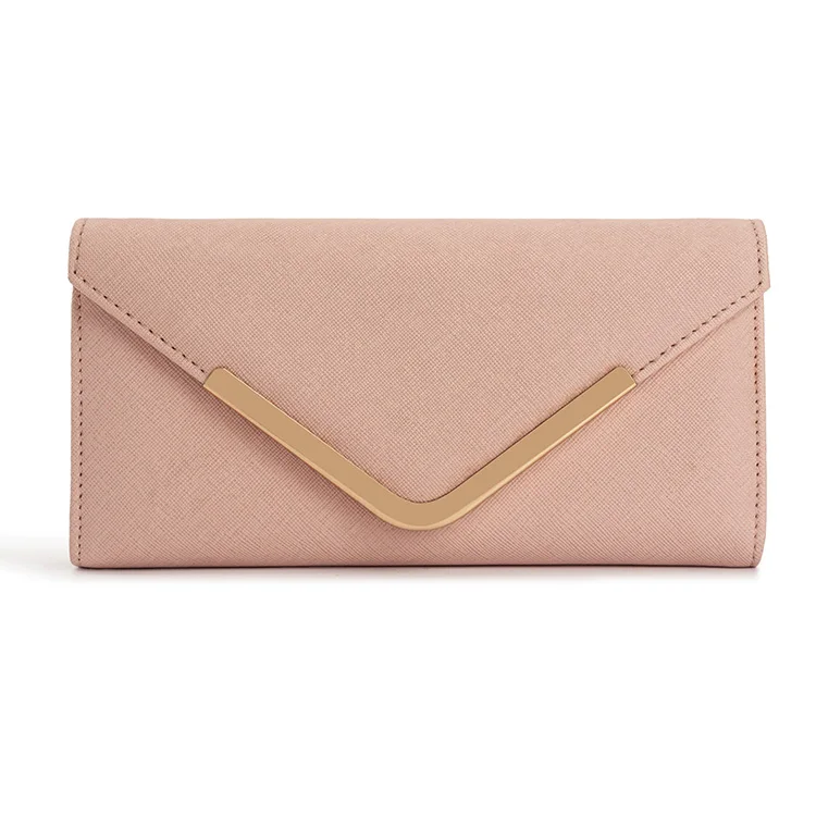 Fashion Women Leather Envelope Clutch Wallet Card Holder Ladies Purses Bag Handbag Best Price Factory OEM Ladies Wallets