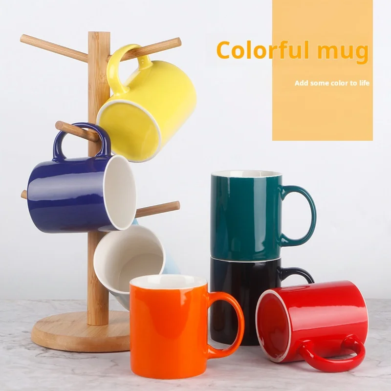 Custom Logo Matte Black 11oz Coffee Ceramic Cup Mug Sublimation Coating Gift Mugs Printing Cups