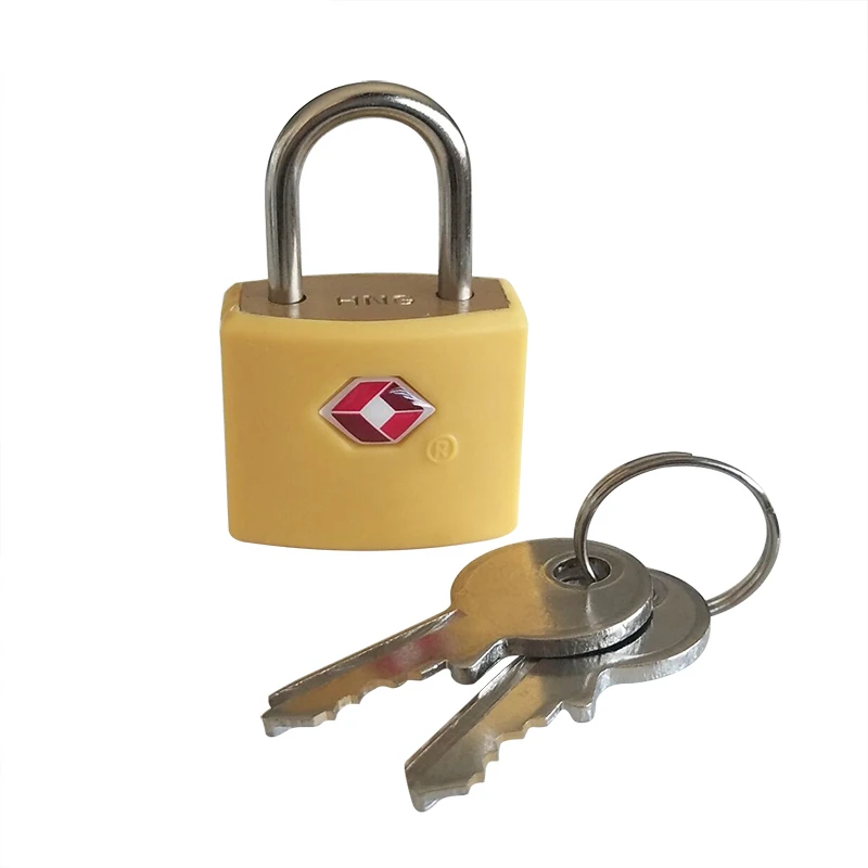 Tsa Approved Handbag Padlock with Key Password Lock Cabinets, Suitcases and Bags OEM 39*25*14mm Abs+brass TSA-3850 1pc/bag 20PCS