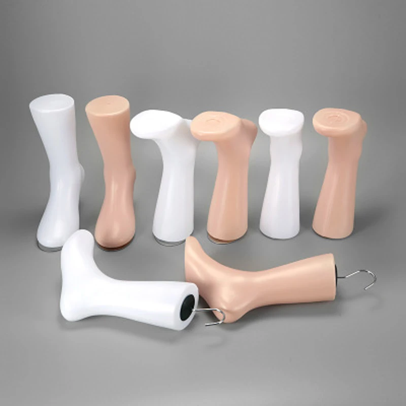 Plastic foot socks forms display ankle mannequin foot forms for socks shoe display