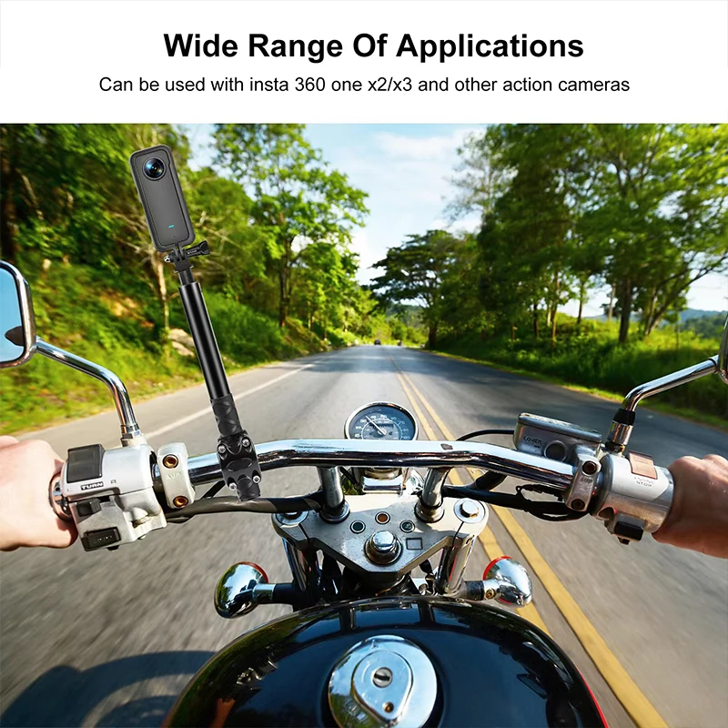 3M Metal Invisible Extended Edition Selfie Stick Scalable Monopod For GoPro 12 Insta360 X3 X4 Accessories Stick Tripod