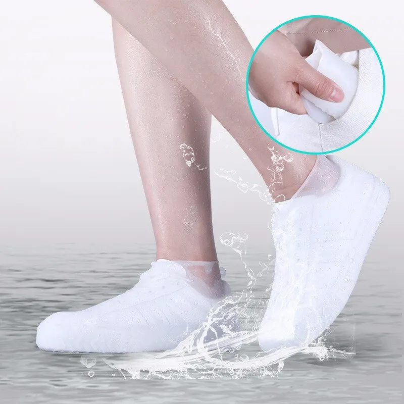 Outdoor Rain Boots Silicone Overshoes Non-Slip Shoe Covers Unisex Waterproof Silicone Shoe Covers