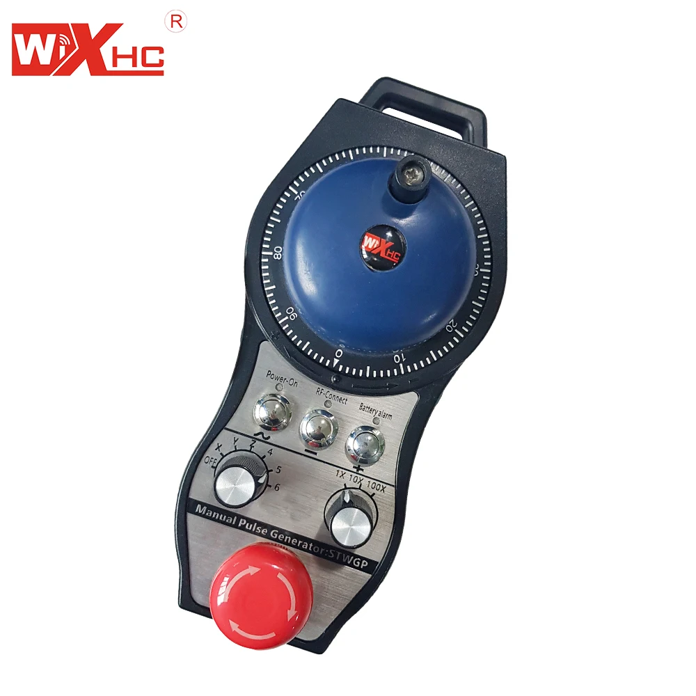 XHC hot selling 6 axis wireless handwheel CNC machine wireless pendant FANUC mpg with e-stop Manual Pulse Generator
