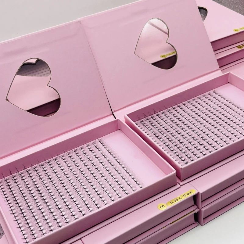 Faux Mink 10D 14D 20D Promade Large Trays Premade Fans 5D 6D 8D Long Stem Russian Volume  Premade fans Lash extensions