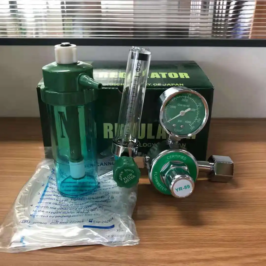 cga540 medical Oxygen pressure Regulators kit in stock with flow meter Manometer oxygen gas regulators with humidifier