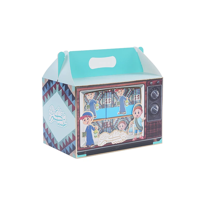 Wholesale Eid TV themed portable candy color printing holiday party food gift packaging boxesTH-A-125