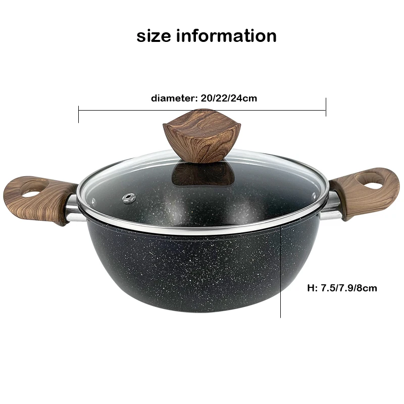 wholesale non stick cookware sets carbon steel soup pot set nonstick cooking pot no stick sauce pan set
