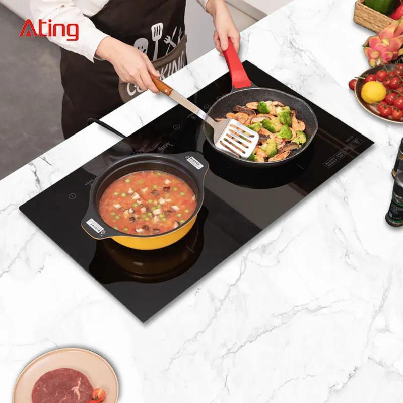 New built-in cooking Commercial cocina de 3500W cooktop Electric 2 double burner Induction