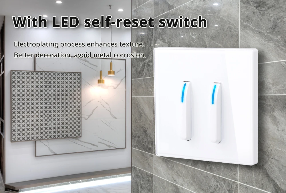 New Model 16A 1/2/3/4 Gang 1 Way 2 Way Tempered Glass Panel Piano Switch Socket for Hotel Household Wall