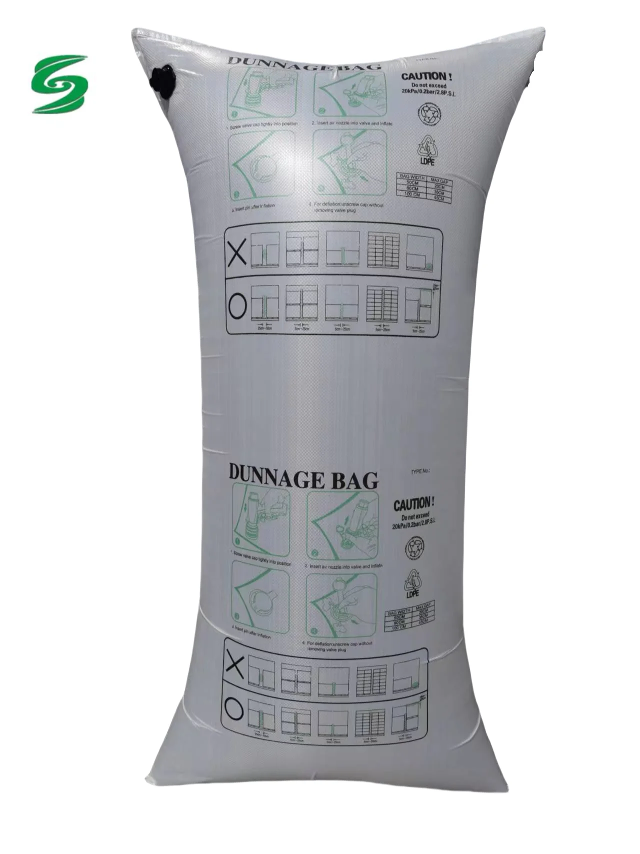 Shuangzhong Manufacture direct filling void strong enough inflatable container shipping dunnage air bags