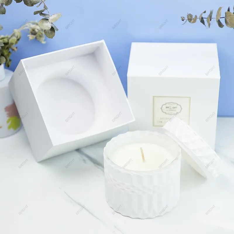 Luxury Glass Candle Jar For Soy Wax Scented Candles Christmas Gift Glass Jar Aromatherapy Candle holder