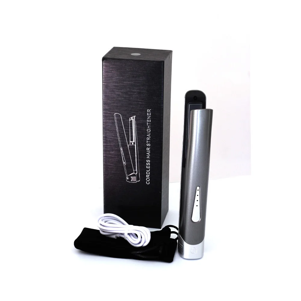 Adjustable temperature ceramic tourmaline flat iron hair tools straightener and curler 2 in
