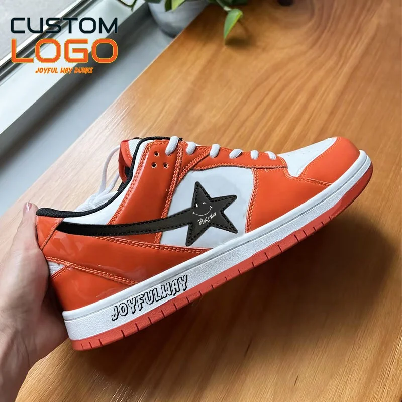custom Shoes Factory 2024 walking style men shoes lace up new design clown fish basketball walking fashion custom sneakers