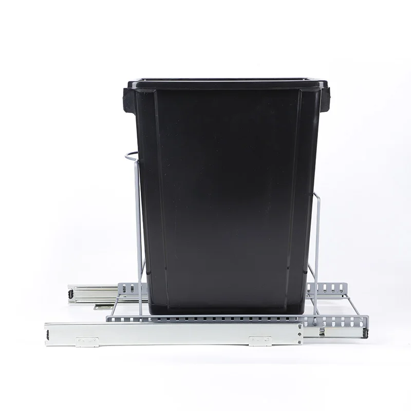 Household Indoor Put Out Type Steel Kitchen Slideway Waste Bin