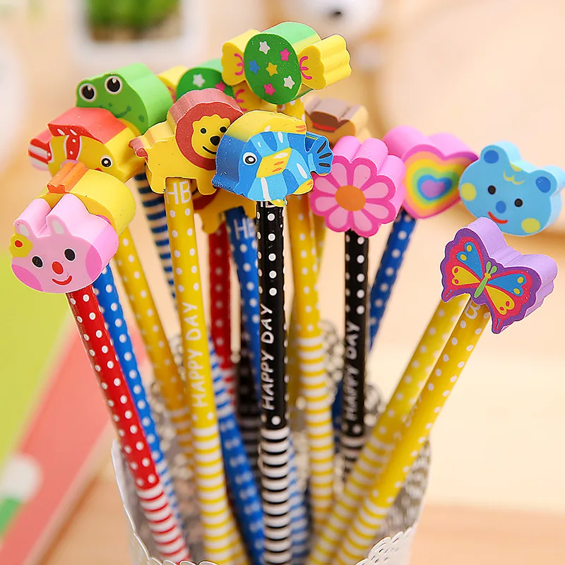 
Cartoon Cheap Price Factory HB School Pencils for Children Wooden Pencil with Eraser 