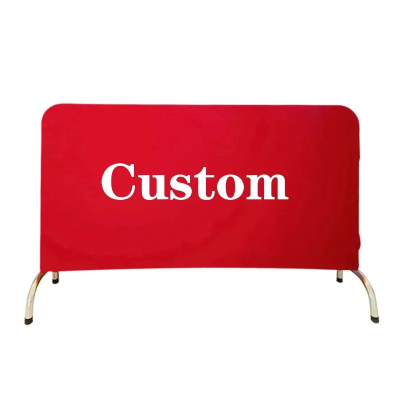 Double Sided Mesh Fabric Barricade Barrier Jacket Covers Crowd Barrier Cover Banner for Outdoor