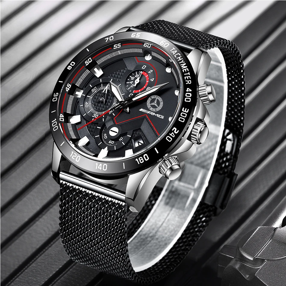 Hot Selling Mens Full Funcation Fashion Quartz Watches Wholesale Cheap Waterproof Business Design Car brand Watch