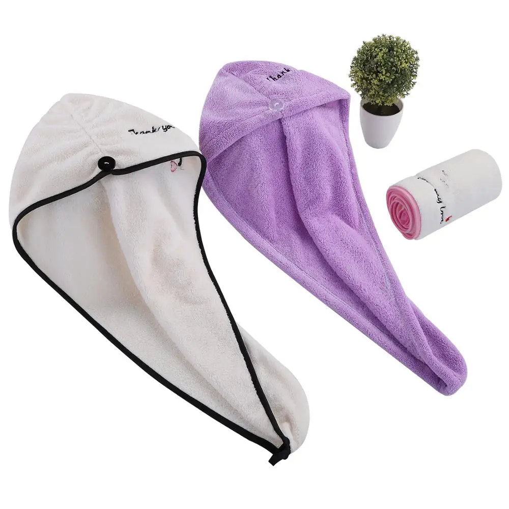 Best selling Super absorb water and Quick dry microfiber turban hair wrap towel