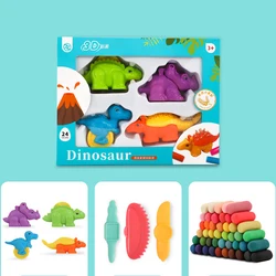 12 Colors Colorful Educational Manual Ability Parent-child Plasticine Dinosaur Set