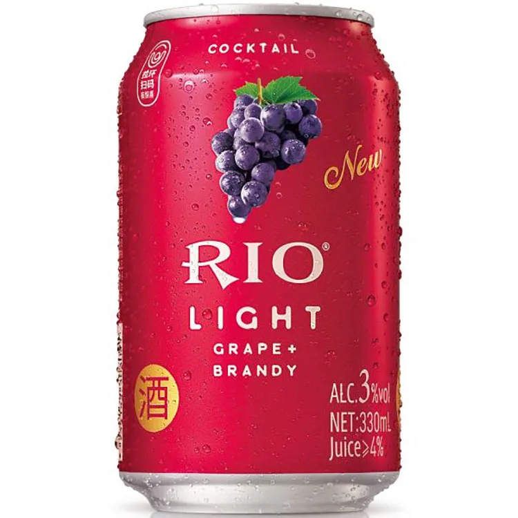 
Консервированный коктейль с ароматом винограда и бренди RIO, молодое и популярное Фруктовое вино с низким содержанием алкоголя из Китая, 