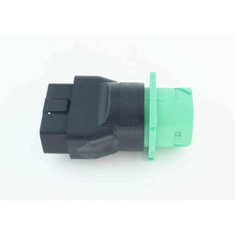 Wholesales 12V 16pin OBD2 OBDII Male to Green J1939 9pin Female Converter Adapter For Trucks