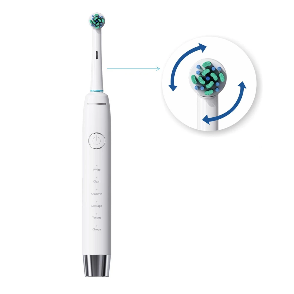 Donlim Smart Toothbrush Rechargeable 360 Degree Rotation Sonic Rotary Oscillating Toothbrush For Adult